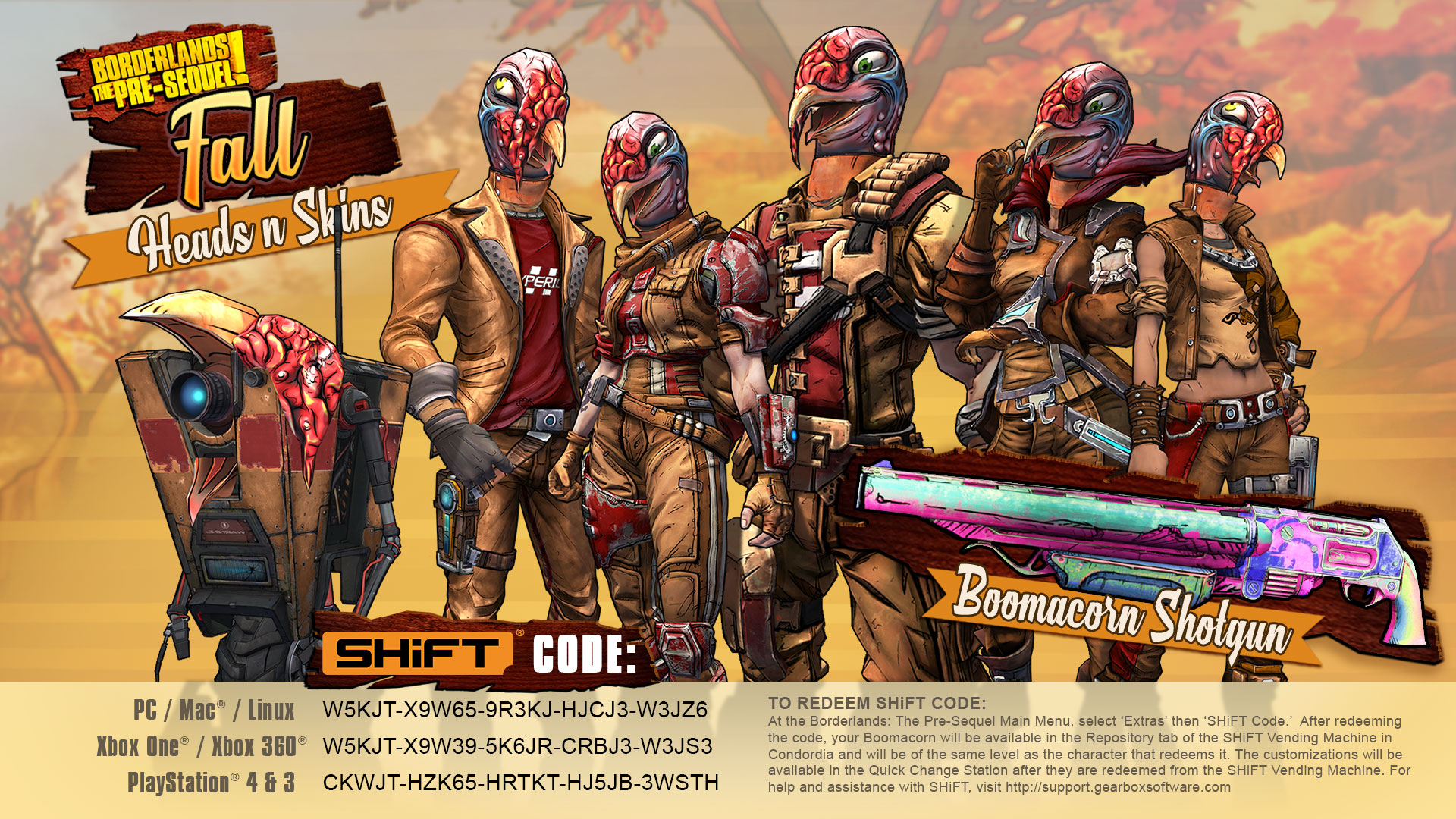 Unlock Fall-themed Customizations for Borderlands: The Pre ...